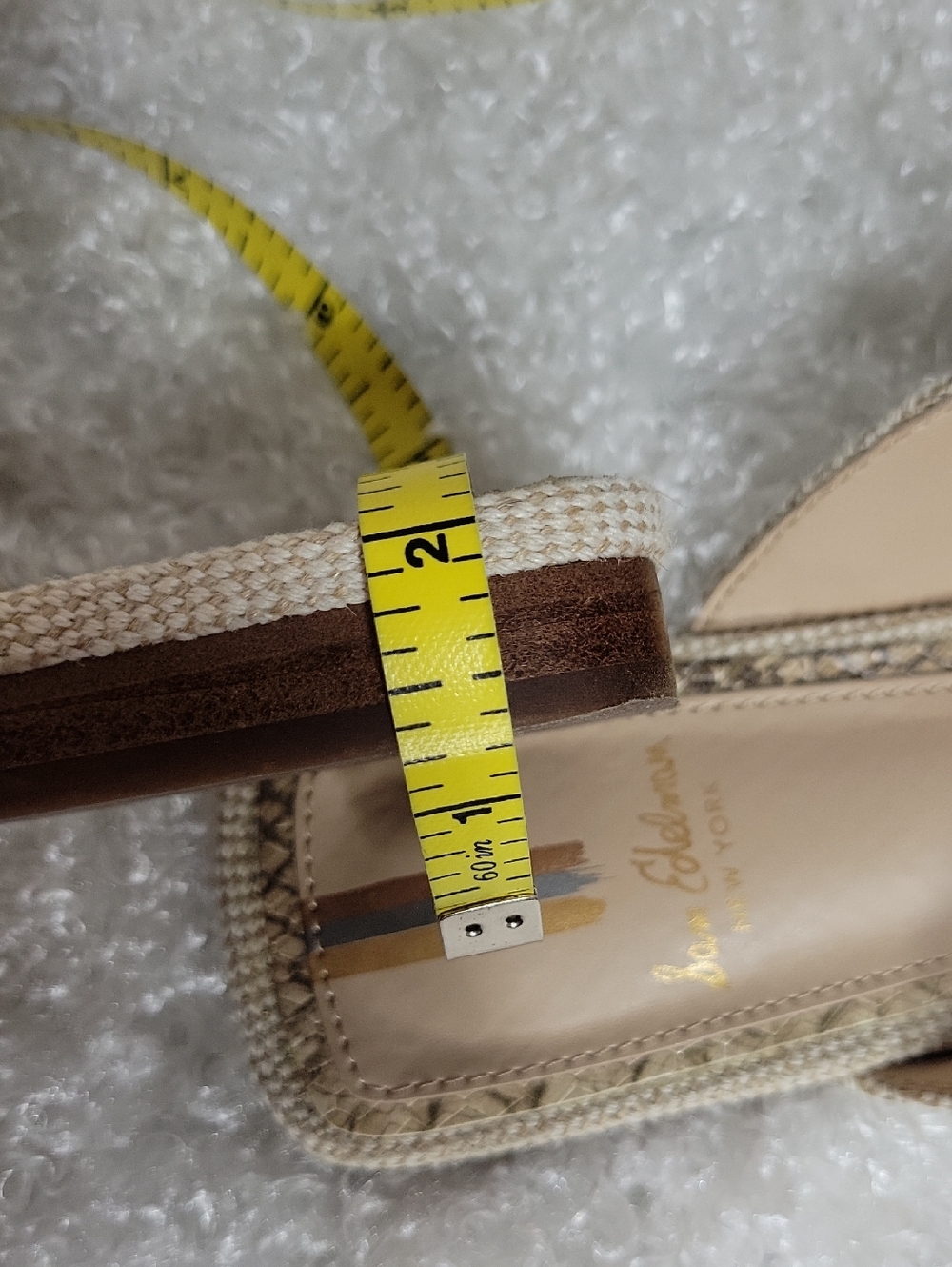 Sam Edelman Lavina Mule Flats - Natural Linen Beige - size 7 - Picture 13 of 14